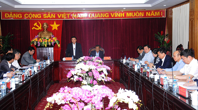 Thường trực Tỉnh ủy làm việc với đoàn công tác của Học viện Chính trị Quốc gia Hồ Chí Minh