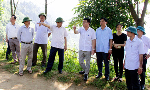 Chủ tịch UBND tỉnh Lý Thái Hải kiểm tra một số dự án trọng điểm thực hiện tại huyện Pác Nặm