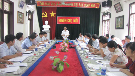 Chủ tịch UBND tỉnh Lý Thái Hải làm việc với huyện Chợ Mới