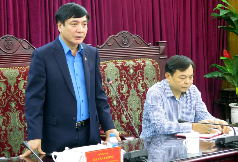Chủ tịch Tổng Liên đoàn Lao động Việt Nam thăm và làm việc tại Bắc Kạn