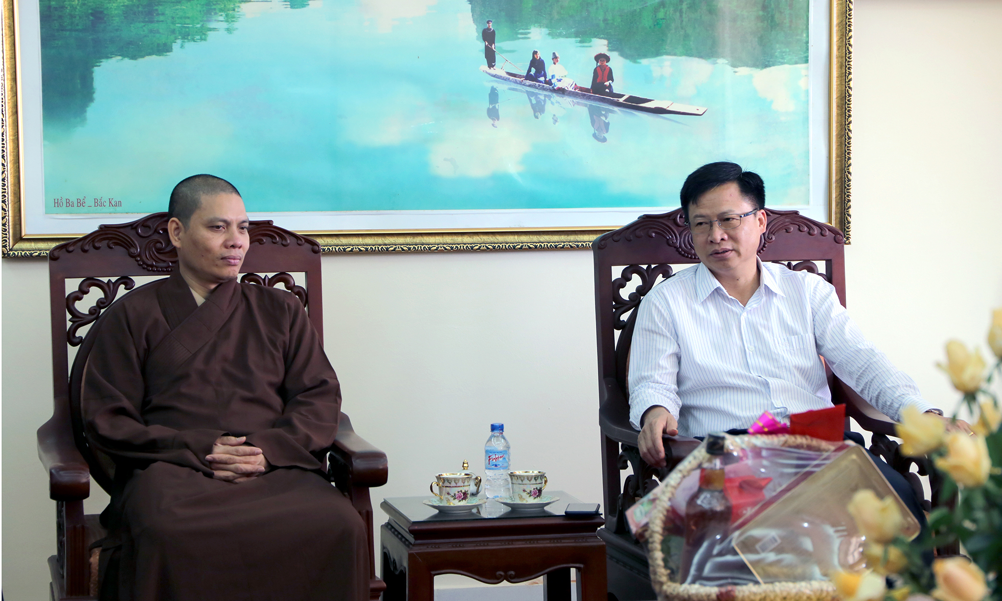 Ban Trị sự Giáo hội Phật giáo Việt Nam tỉnh chúc Tết UBND tỉnh Bắc Kạn
