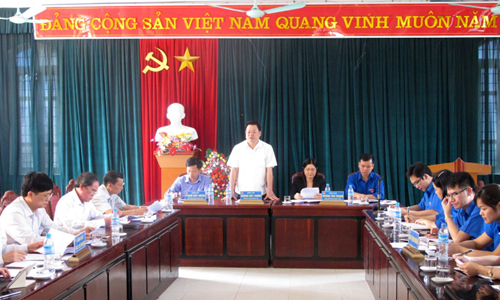 Phó Bí thư Tỉnh ủy Hoàng Duy Chinh làm việc với Tỉnh đoàn